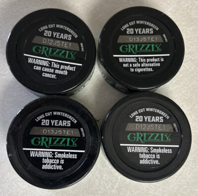 new grizzly tobacco cans Grizzly EMPTY 20 Years Anniversary Tobacco Collectible Cans/Tins Lot Of 4