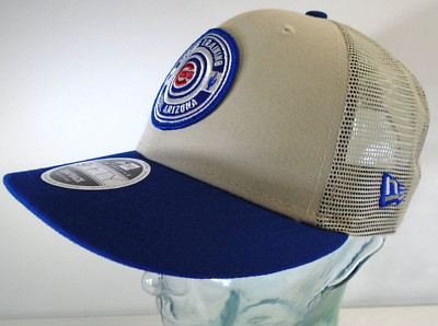 New Era Chicago Cubs Spring Training Trucker Hat 9FIFTY Snapback Cap BEIGE BLUE