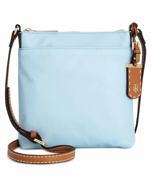 Tommy Hilfiger Women's Julia Nylon Top ZIp Crossbody Bag Pale Blue eBay