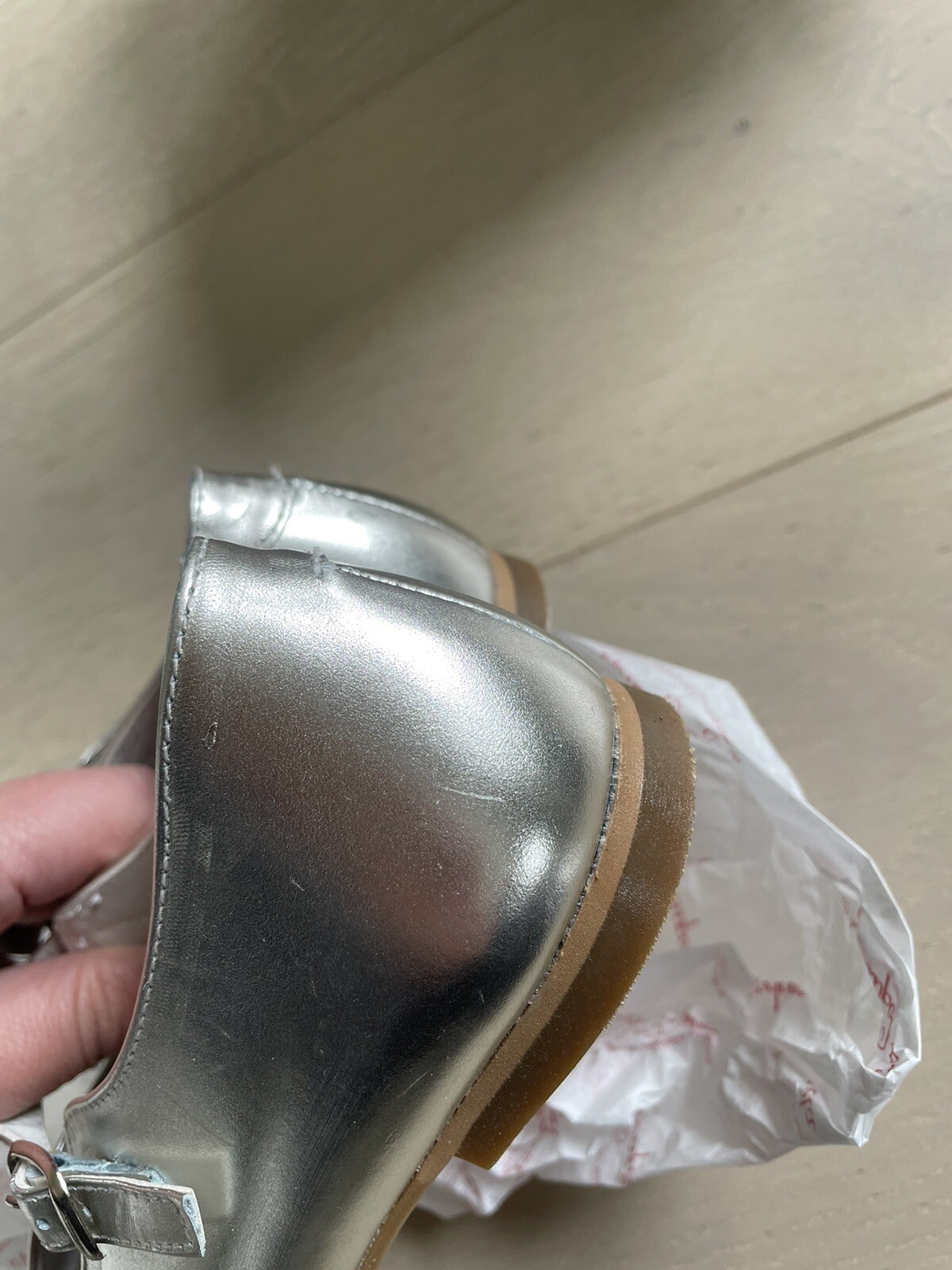 La Coqueta Silver Mary Jane Shoes EU 33 RRP £64 image 7
