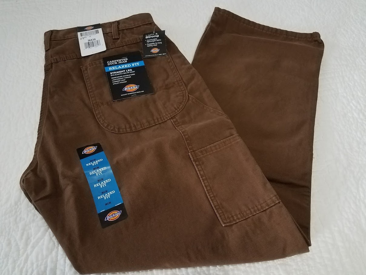 NEW DICKIES BROWN DOUBLE KNEE CARPENTER DUCK JEAN PANTS MANY SIZES  AVAILABLE | eBay