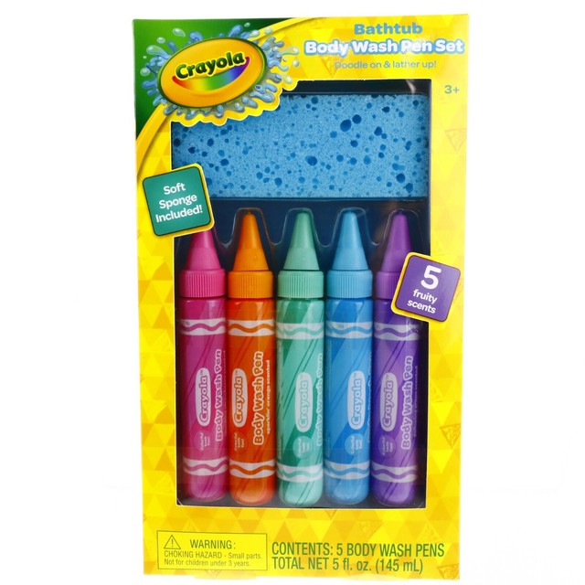 Crayola Bath Tub Crayons Kids Body Wash Pens Paint Sponge Craft Activity Toys 3+ eBay