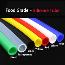 Silicone Tube ID 2/4/8/10/12/20mm Multiple Colors High Temp Resistance Food Safe
