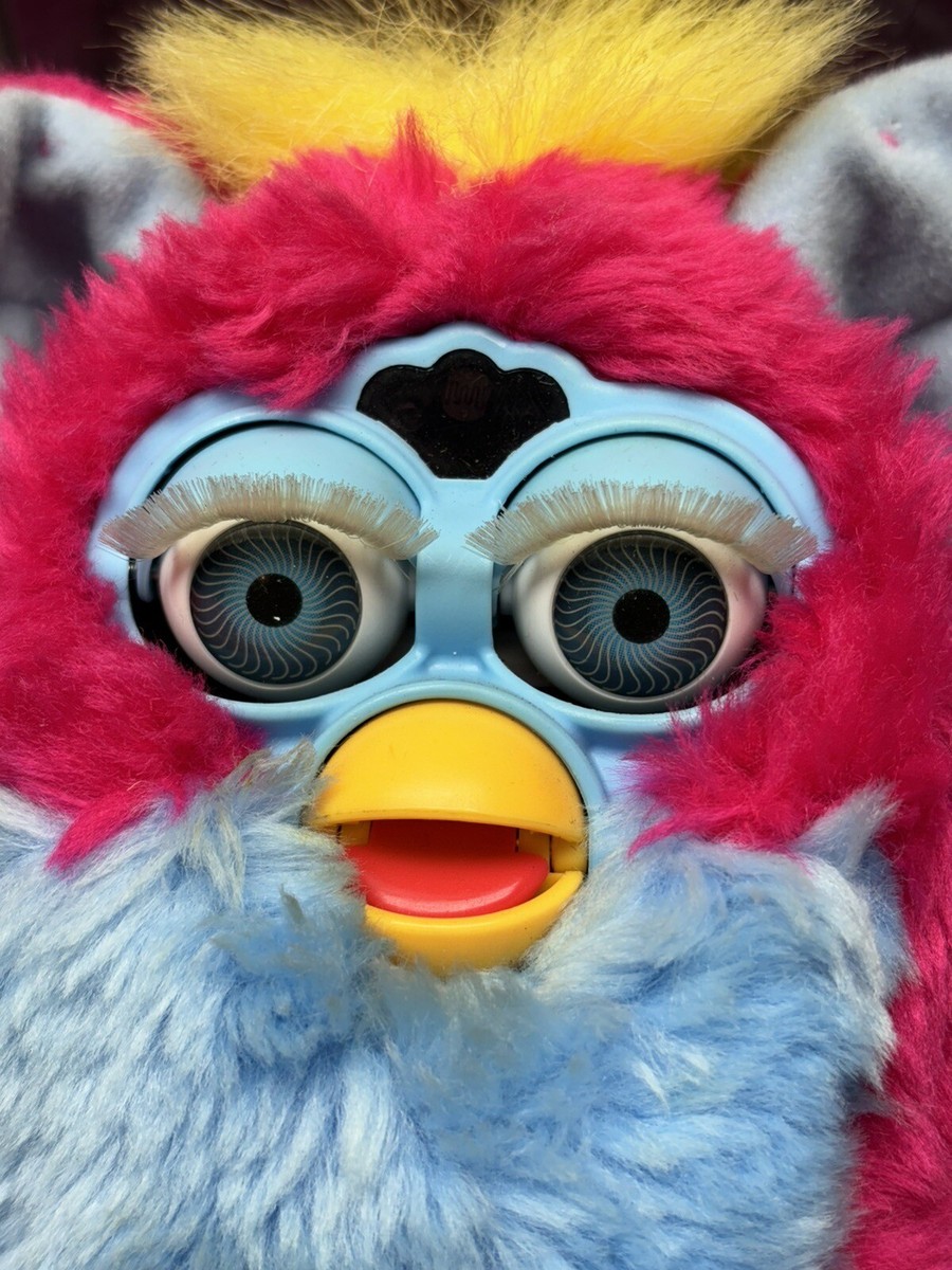 Furby Original Sherbet Pink Blue 1999 Model 70-800 Blue Eyes Tiger  display picture 1