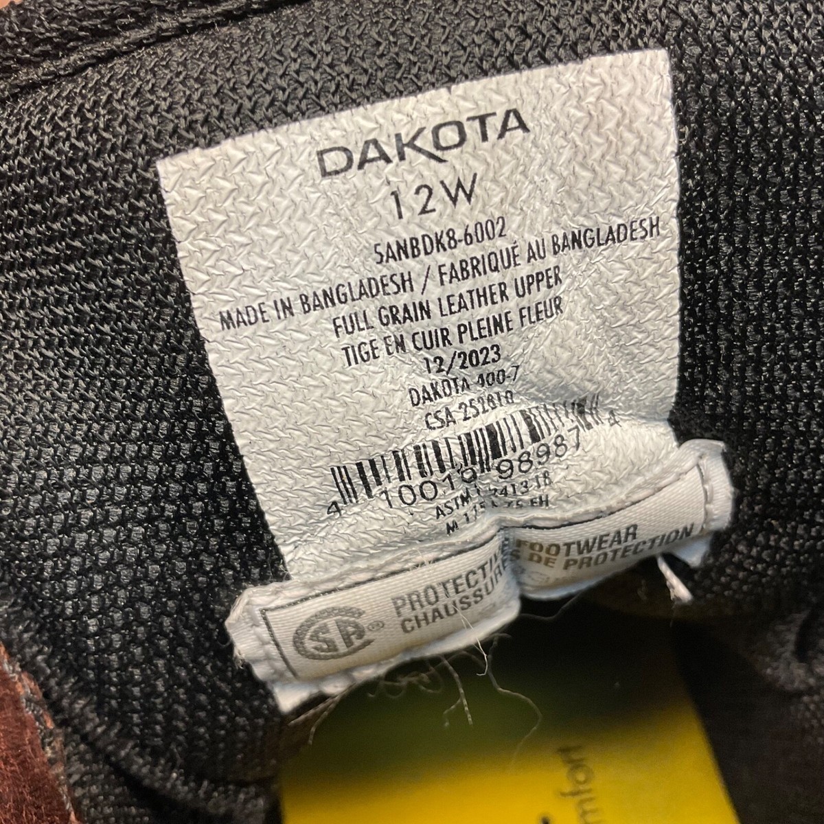 Dakota Men's 6'' 6002 Steel Toe Steel Plate Leather Work Boots