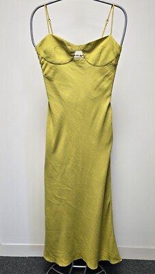 Zara Satin Midi Dress Zara Mustard Slip Dress NEW Zara Linen Blend