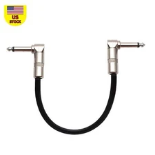 1*Guitar Effect Pedal Board Instrument Patch Cord Cables 13.8" 1/4" Right Angle