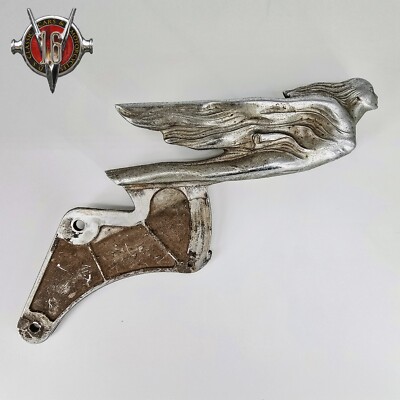 キャデラック　カーマスコットフライングゴッデス 1941 Cadillac Flying Goddess Lady Hood Ornament Chrome Original | eBay