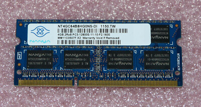 4GB 2Rx8 DDR3 RAM PC3-12800S-11-10-F2 Nanya 1600MHz Notebook Arbeitsspeicher