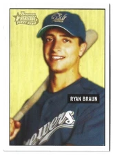 2005 Bowman Heritage Variation Ryan Braun First Year Rookie Card RC #341