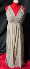 Windsor Marissa Formal Plunging Neckline Flowy Shimmery Gown (DISCONTINUED)