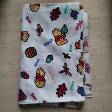 28x45" Vintage Fabric Winnie Pooh Spelling 80s