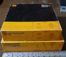 Vintage Kodak Carousel Transvue 80 Photo Slide Tray Pre Owned Lot Of 2