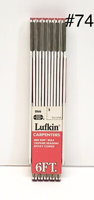 Vintage Lufkin 6  carpenters rule red end 066 NOS
