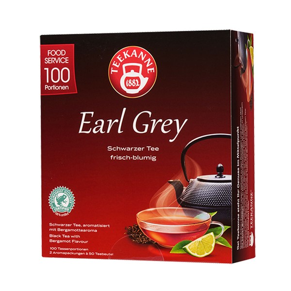 Teekanne Earl Grey Schwarzer Tee Frisch Und Blumig 100 Teebeutel 175G-image
