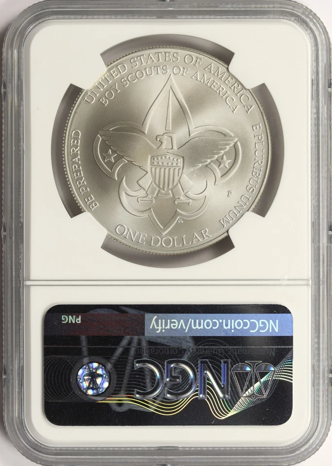 2010-P Boy Scouts Centennial $1 Commemorative Silver Dollar NGC MS69 - Image 2 of 2