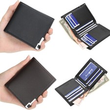 Man's Leather Bifold Wallet Multi-slot Wallet Credit Card Holder 2 Style Wallet