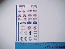 1/24 slotcar 1/24 scale decal sheet thin vinyl TEXACO 1 6