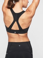 Reggiseno Athleta Contender nuovo con etichette, NERO TAGLIA XL #405743 T0229