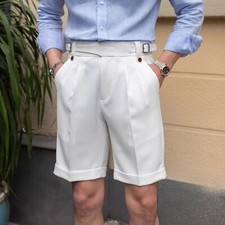 British Style Men's Gurkha Shorts Loose Bermuda Shorts Pants Work Summer Shorts