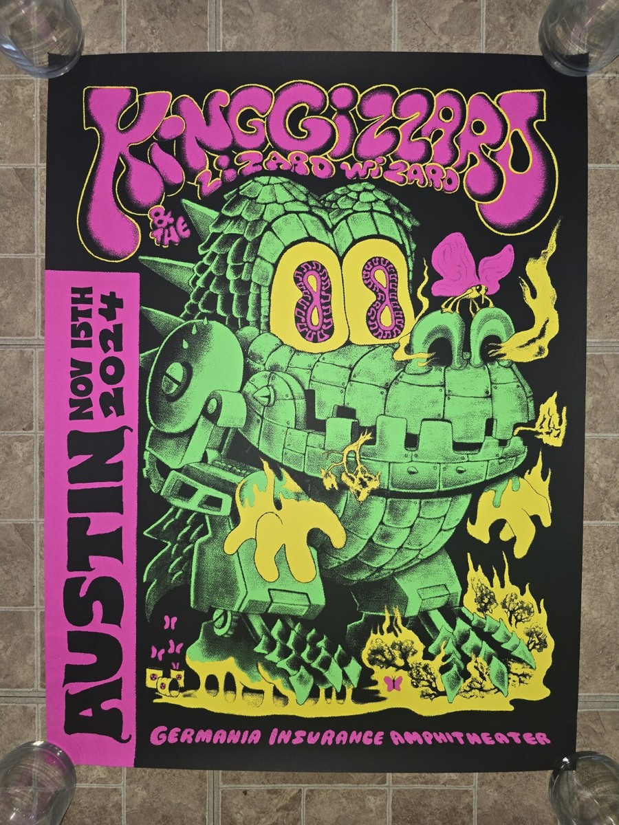King Gizzard & The Lizard Wizard Austin 2024 Poster | eBay