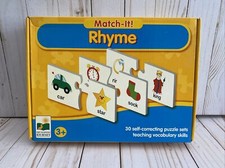 Match It Rhyme 30 Self-Correcting Puzzle Sets Ages 3 Teaching Vocabulary Kids