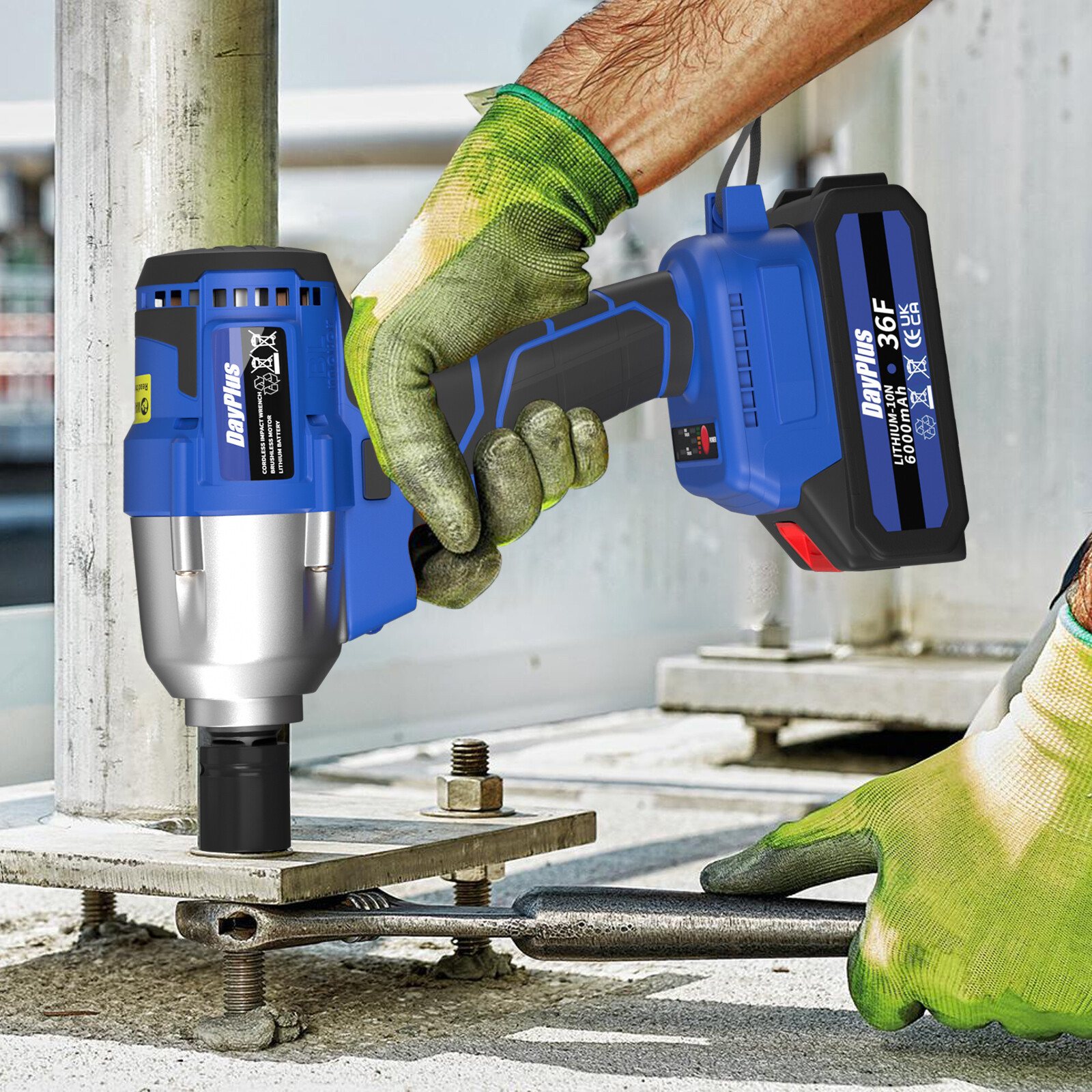 Cordless Electric Impact Wrench High Torque Car Tire Lug Nut Removal