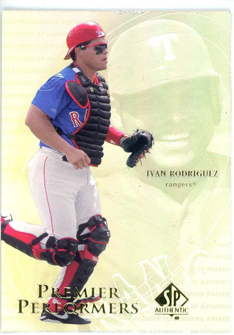 2000 SP Authentic Premier Performers Insert #PP8 Ivan Rodriguez Texas Rangers