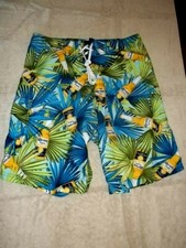 Men's Corona Extra Cargo Board Shorts Swim Trunks Beach Wear Shorts Blues 32