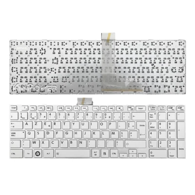 Clavier Azerty Français Pour Toshiba Satellite C55-A C55D-A C55T-A blanc