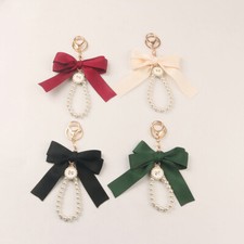 3D Bow Pendant Keyring Fashion Keychain Headphone Cases Charm Bag Pendant  