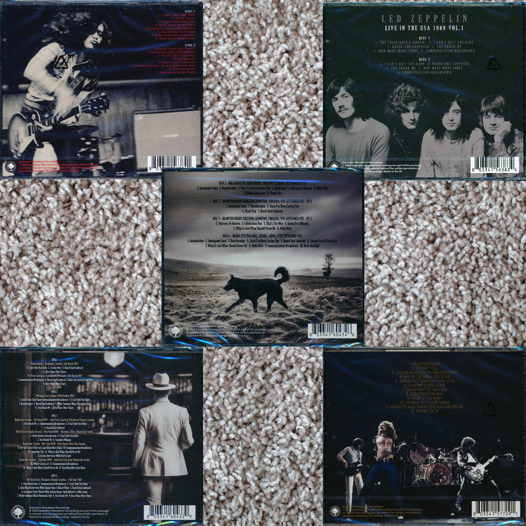 Rare Led Zeppelin 5 CD Lot Live & On Air, Europe/USA/Canada 1969