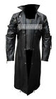 Black Genuine Leather Steampunk Trench Coat | eBay