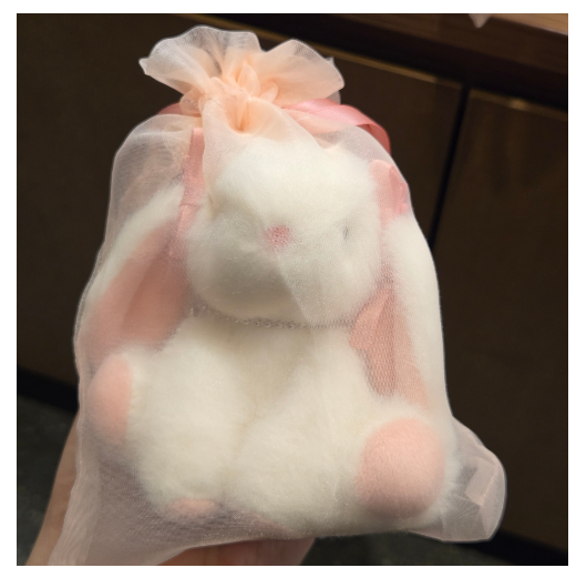 Starbucks Korea Sweetie Fluffy Bunny Keychain 2025 V-Day