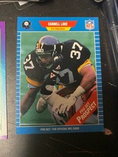 Carnell Lake 1989 pro Set #548 RC Steelers corner bent