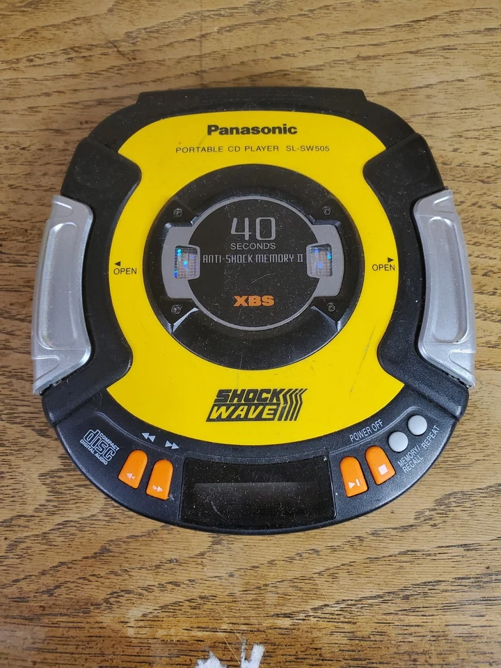 Panasonic Shock Wave tragbarer CD Player SL-SW505 getestet und funktionsfähig