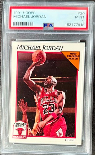 1991 Hoops Michael Jordan #30 Chicago Bulls HOF GOAT PSA Mint 9