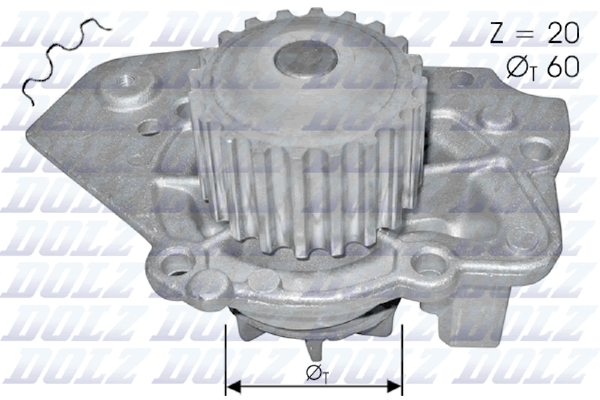 Dolz Wasserpumpe MotorküHlung T136 FüR Talbot Peugeot 10A Horizon 405 Visa 205 1-image