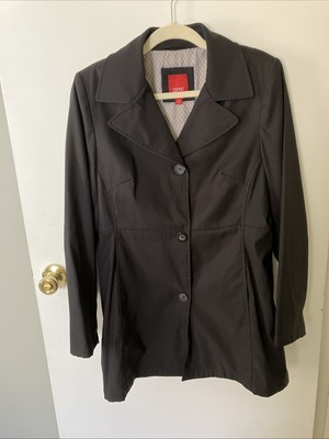 Esprit Vintage Spring Fall Jacket Outerwear Black Size Medium Shoulder Pads
