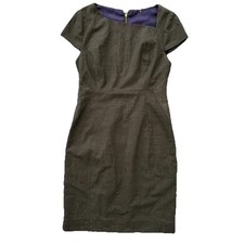 Elie Tahari Size 4 Gray Business Classic Cocktail Dress Square Neck 2005