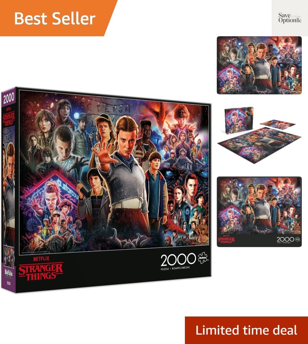 Buffalo Games - 2000 Piece Puzzle - Stranger Things Season Collage