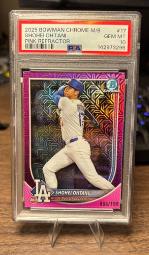 2025 Bowman Chrome Mega Box Shohei Ohtani #17 Pink Refractor /199 PSA 10 Dodgers