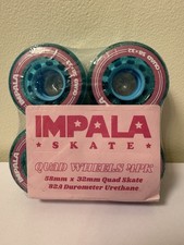 Set Of 4 Impala Roller Skate Wheels Set 58mm x 32mm 82A New Sealed Blue Sparkle