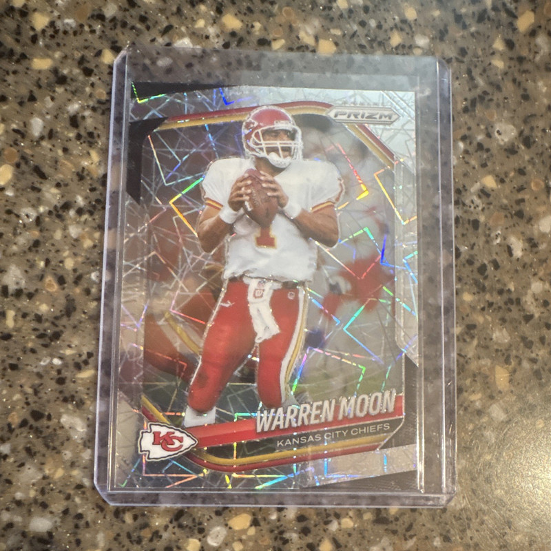 Panini 2025 Prizm Football Warren Moon #52 Kansas City Chiefs Lazer Prizm