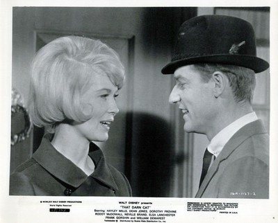 Roddy McDowall + Dorothy Provine in That Darn Cat! (1965)   Vintage Photo 1376K