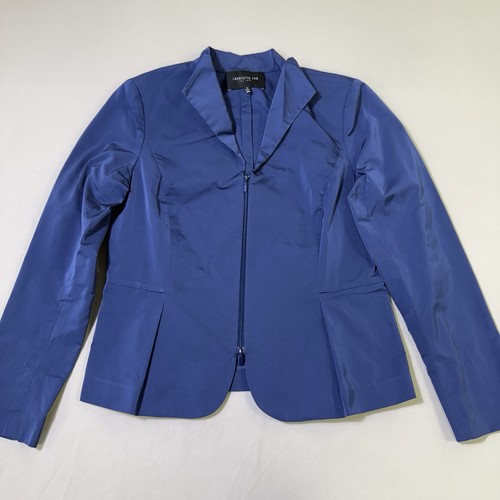 Lafayette 148 Jacket Blazer Womens Size 8 Royal Blue Polyester Office Career Zip - Picture 1 of 16