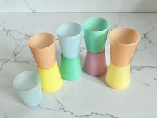 Retro 70’s Tupperware Pastel Midgets 101-56 Made In USA NO Lids 9 Pc Lot