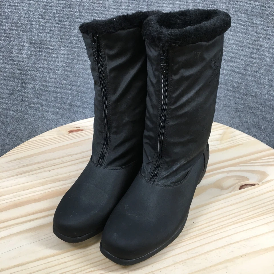 Totes Boots Womens 8 M Staride II Winter Black Faux Leather Comfort BLB1A238-001 - Image 3 of 4