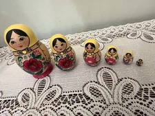 A Set Of 6 Authentic Russian Nesting Dolls