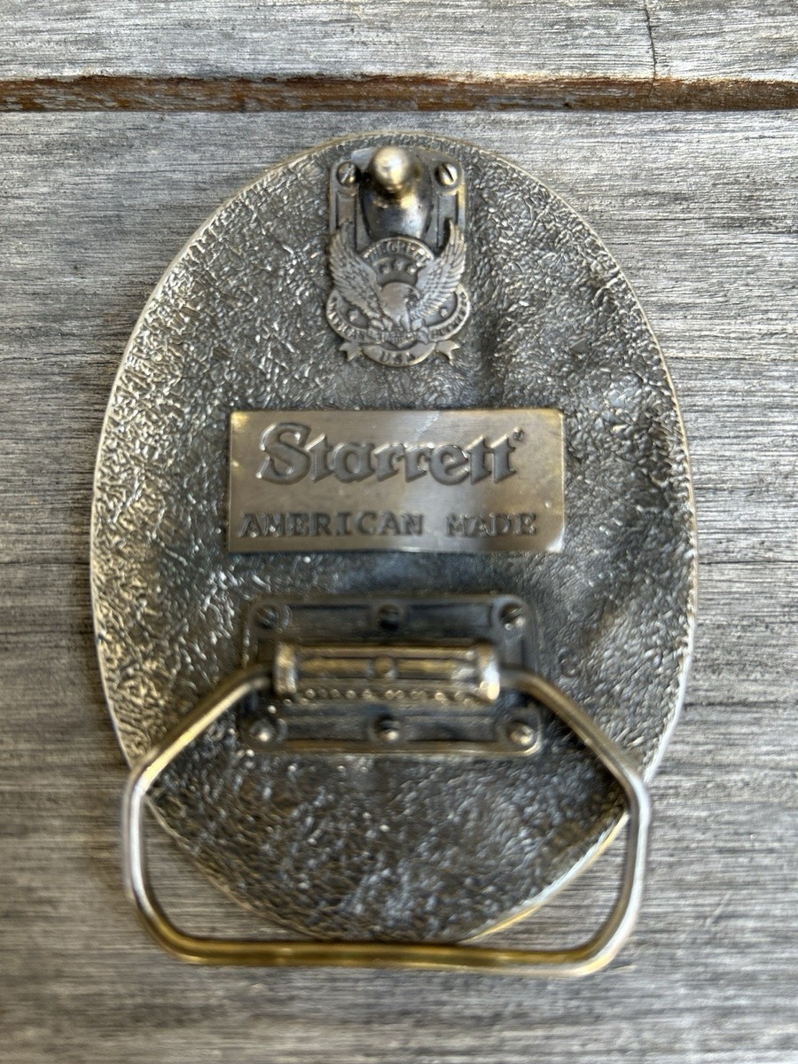Starrett Made In The USA Brass Belt Buckle Vintage VTG View 4